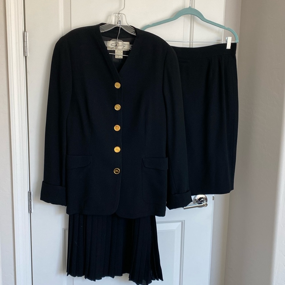 Vintage GENNY 3-Piece Wool Suit - Size EU44/US14